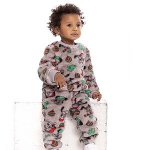 NEW Disney Mickey Mouse Christmas Sherpa Top Joggers Outfit Unisex 18 months